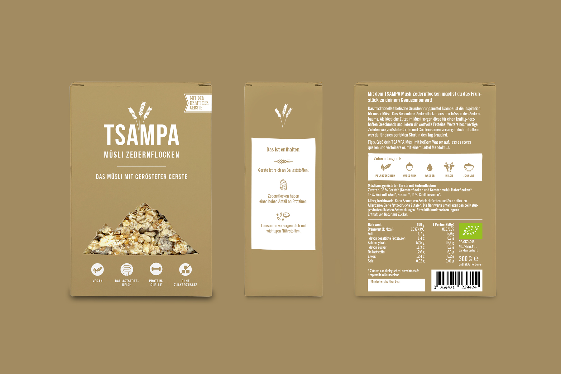 TSAMPA Müsli Verpackungsdesign