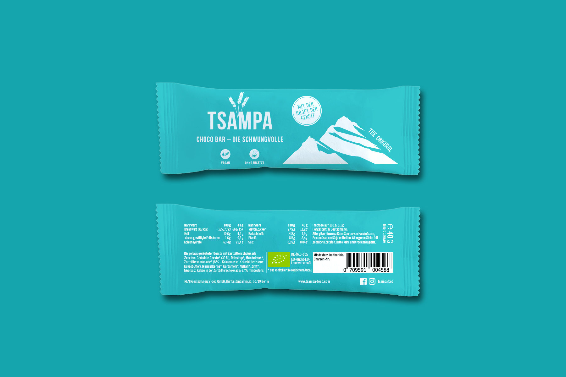 Verpackungsgestaltung für TSAMPA Energy Bar