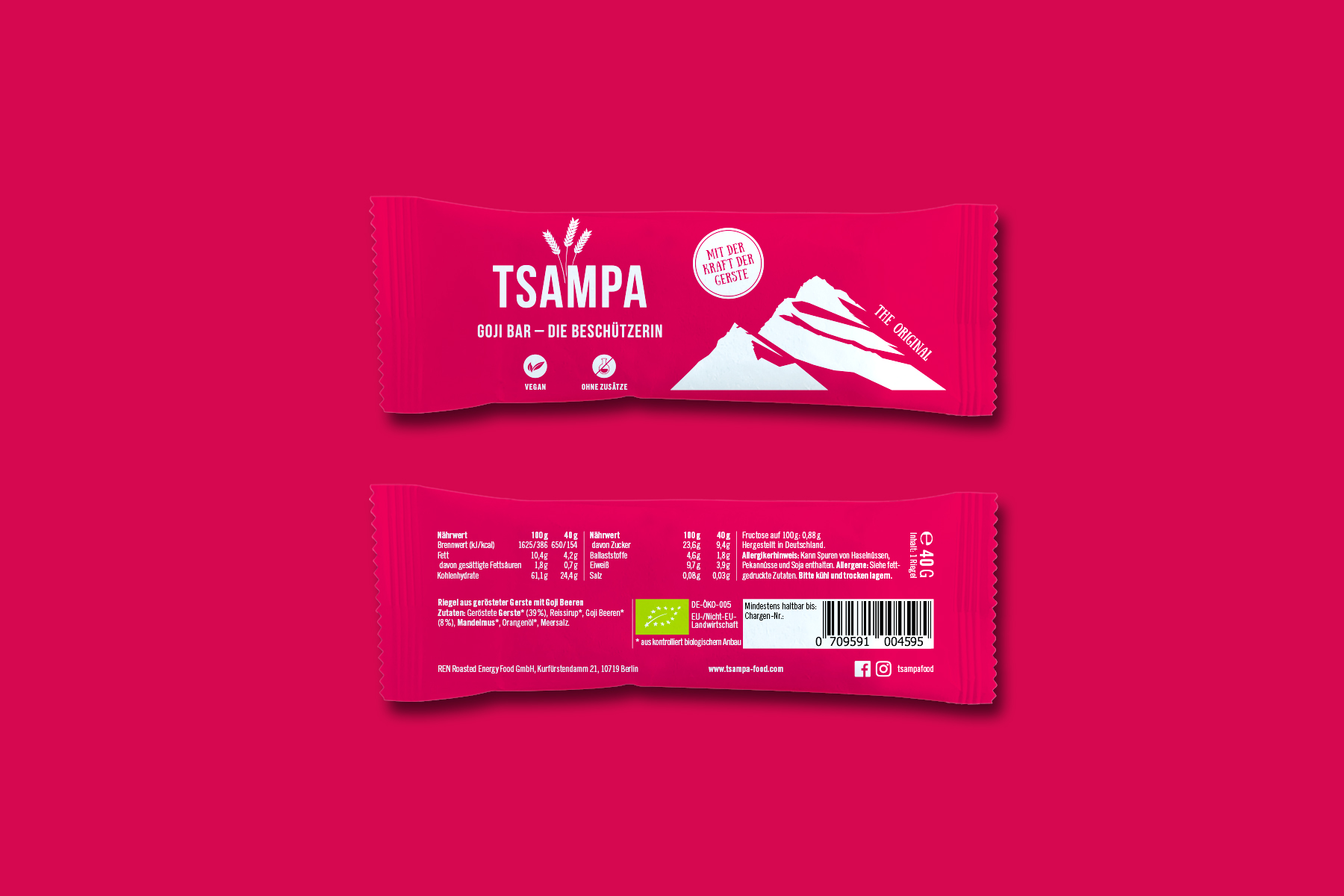 Verpackungsgestaltung für TSAMPA Energy Bar