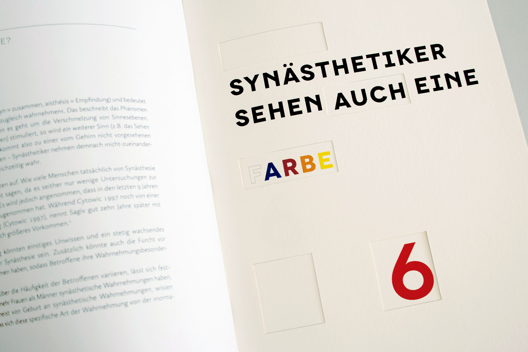 herausziehbare Elemente im interaktiven Buch über Synästhesie