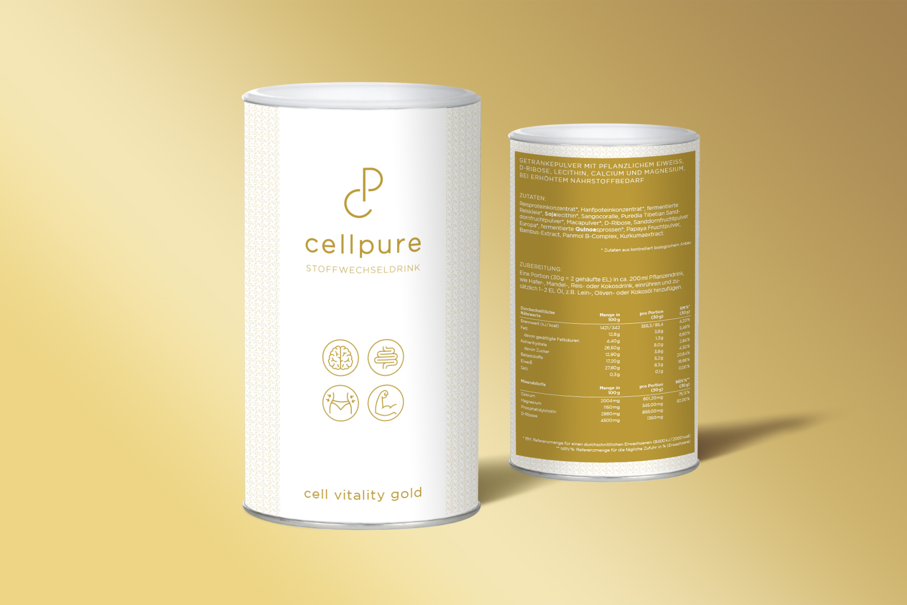 Etiketten für cellpure GOLD