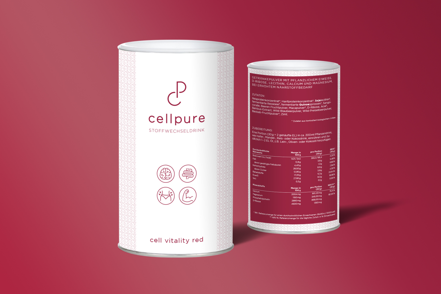 Etiketten für cellpure RED