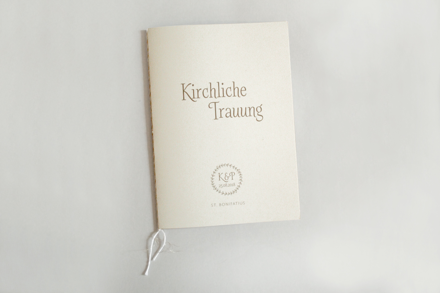 Kirchenheft für eine Hochzeit