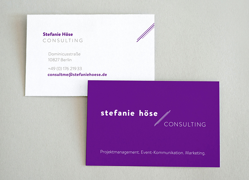 Logo und Briefpapier für stefanie höse CONSULTING
