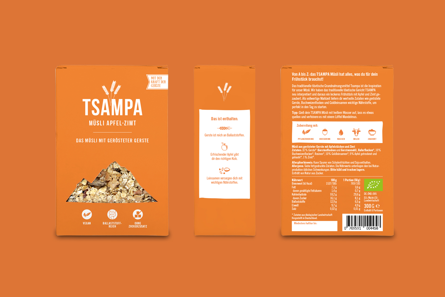 TSAMPA Müsli Verpackungsdesign