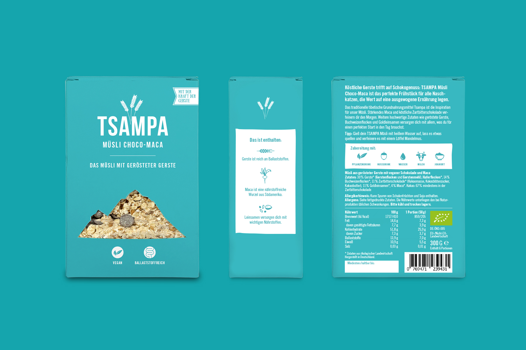 TSAMPA Müsli Verpackungsdesign